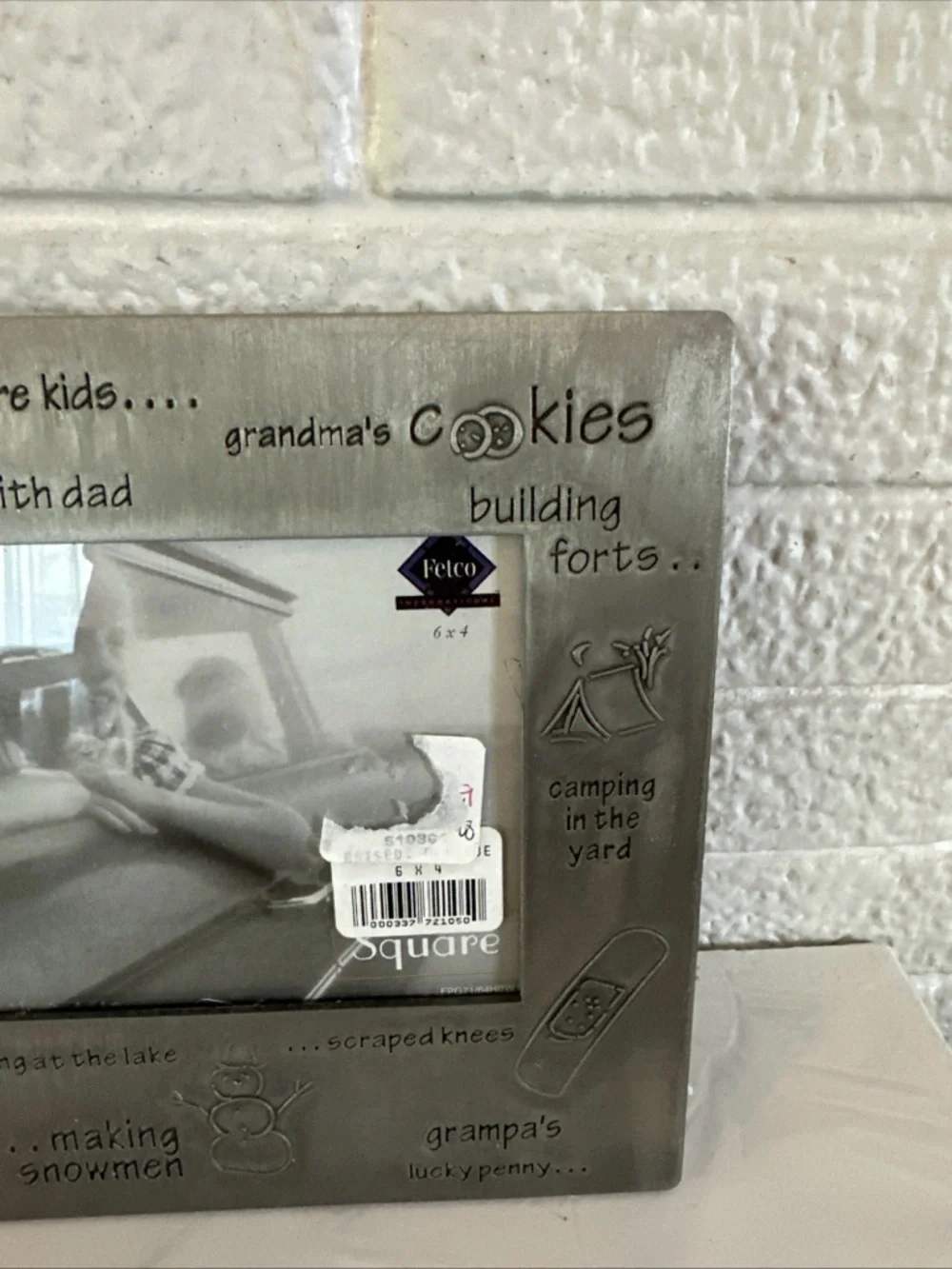 Fetco PEWTER REMEMBER WHEN WE WERE KIDS Picture Frame 4X6 NEW